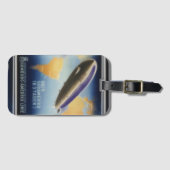 Vintages Graf Zeppelin-Reiseplakat Gepäckanhänger (Vorderseite (Horizontal))