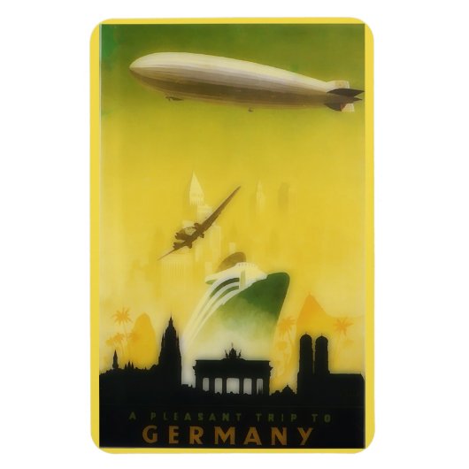 Vintages Graf Zeppelin-Reiseplakat Nr. 2 Magnet (Vertikal)