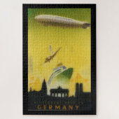 Vintages Graf Zeppelin Reiseplakat Puzzle (Vertikal)