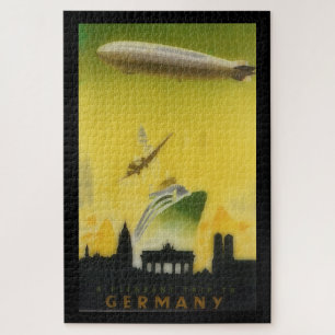 Vintages Graf Zeppelin Reiseplakat Puzzle