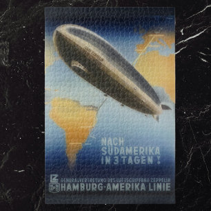 Vintages Graf Zeppelin Reiseplakat Puzzle