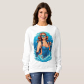 Vintages Grafikdesign Scuba Diver Sweatshirt (Vorne ganz)
