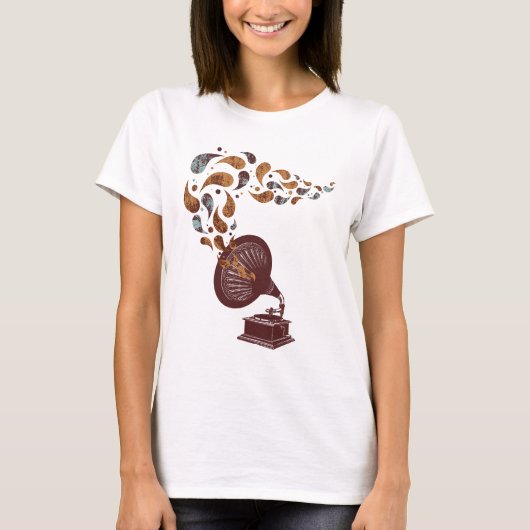 Vintages Grammophon-Shirt T-Shirt (Vorderseite)
