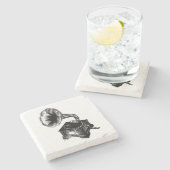 Vintages Grammophon Steinuntersetzer (Seitenansicht)