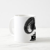 Vintages Gramophon Kaffeetasse (Vorderseite Links)