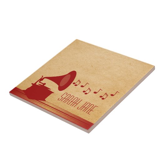 Vintages Gramophon Tile Fliese (Seite)