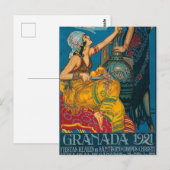 Vintages Granada Festival 1921 Postkarte (Vorne/Hinten)