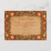 Vintages Granatapfel Jugendstil-Diapper Raffle Begleitkarte (Vorderseite)