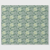 Vintages Granatapfel oder Früchte, pastellgrün Geschenkpapier (Flach)