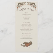 Vintages Granatapfmenü Menükarte (Rückseite)