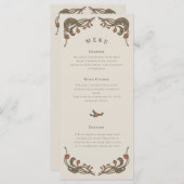 Vintages Granatapfmenü Menükarte (Vorne/Hinten)