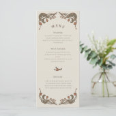 Vintages Granatapfmenü Menükarte (Stehend Vorderseite)