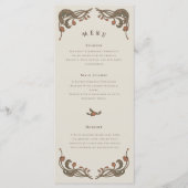 Vintages Granatapfmenü Menükarte (Vorderseite)