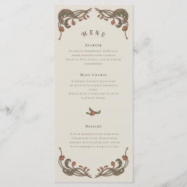 Vintages Granatapfmenü Menükarte