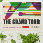 Vintages Grand-Tour-Sonnensystem Geschirrtuch (Gefaltet)