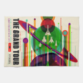 Vintages Grand-Tour-Sonnensystem Geschirrtuch (Horizontal)