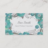 Vintages graues und schminkes rustikales Muster Visitenkarte (Rückseite)