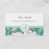 Vintages graues und schminkes rustikales Muster Visitenkarte (Rückseite)