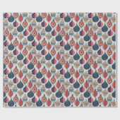 Vintages graues Weihnachtsschmuckpapier Geschenkpapier (Flach)