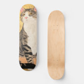 Vintages graues weißes Katapult Skateboard (Vorderseite)