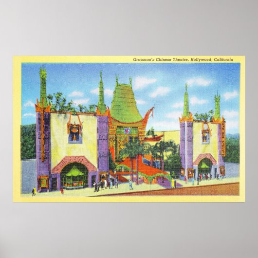 Vintages Graumans Chinesisches Theater Poster (Vorne)