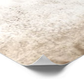 Vintages Gray Brown Tan Script Text Parchpaper Poster (Ecke)