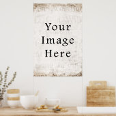 Vintages Gray Brown Tan Script Text Parchpaper Poster (Küche)