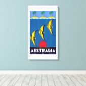 Vintages Great Barrier Reef Leinwanddruck (Insitu (Holzboden))