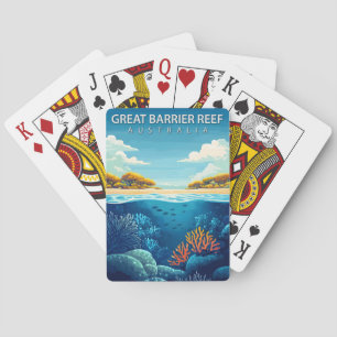 Vintages Great Barrier Reef Spielkarten