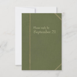Vintages Green Book uAwg RSVP Karte