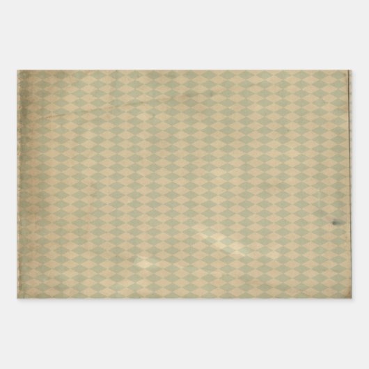 Vintages Green Diamond-Muster Geschenkpapier Set (Vorderseite 3)