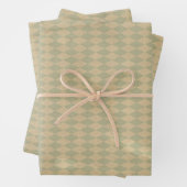 Vintages Green Diamond-Muster Geschenkpapier Set (Beispiel)