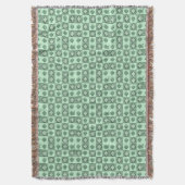 Vintages Green St Patrick Retro-Kleeblatt Decke (Vorderseite Vertikal)