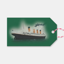 Vintages Green Titanic Ship Weihnachten Geschenkanhänger