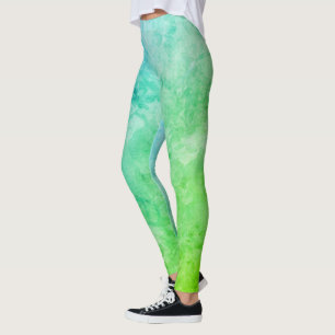 Vintages Green und Blue Rainbow Design Leggings