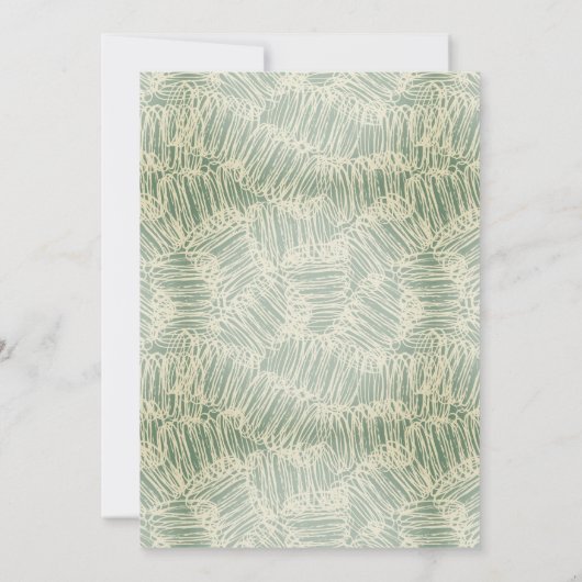 Vintages Green-Uni-Trunk-Party Einladung (Rückseite)