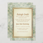 Vintages Green-Uni-Trunk-Party Einladung (Vorne/Hinten)