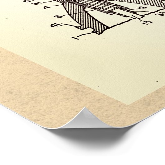 Vintages Grenade-Patent Poster (Ecke)