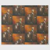 Vintages Greyhound Gentlemen Wrapping Paper Geschenkpapier (Flach)