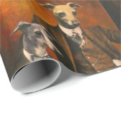 Vintages Greyhound Gentlemen Wrapping Paper Geschenkpapier (Rolleneckpunkt)