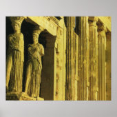 Vintages Griechenland, Athen, Akropolis, Parthenon Poster (Vorne)