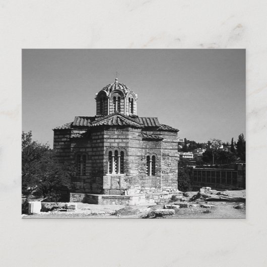 Vintages Griechenland Athener Kirche der Heiligen Postkarte (Vorderseite)