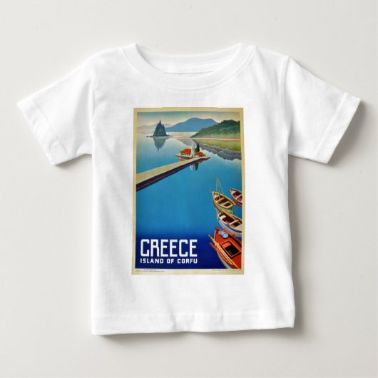 Vintages Griechenland - Insel Korfu Baby T-shirt (Vorderseite)