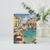 Vintages Griechenland - Insel Korfu Feiertagspostkarte (Stehend Vorderseite)