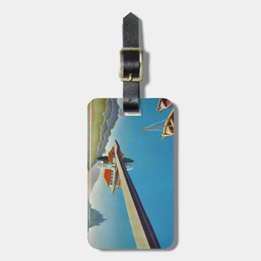 Vintages Griechenland - Insel Korfu Gepäckanhänger (Vorderseite vertikal)