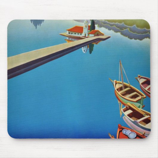 Vintages Griechenland - Insel Korfu Mousepad (Vorne)