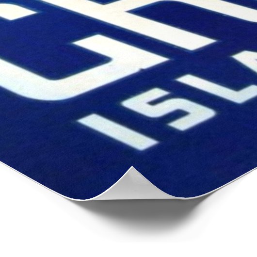 Vintages Griechenland - Insel Korfu Poster (Ecke)