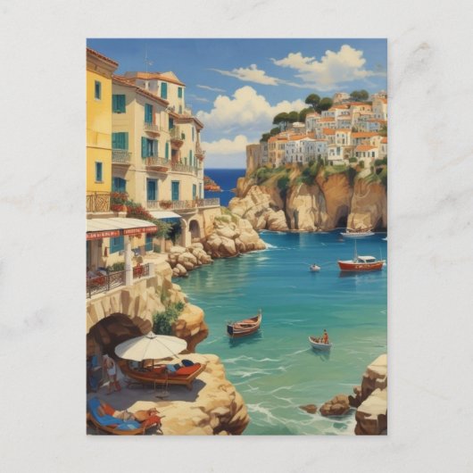 Vintages Griechenland - Insel Korfu Postkarte (Vorderseite)