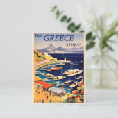 Vintages Griechenland Reisekarte Postkarte (Stehend Vorderseite)