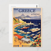 Vintages Griechenland Reisekarte Postkarte (Vorne/Hinten)